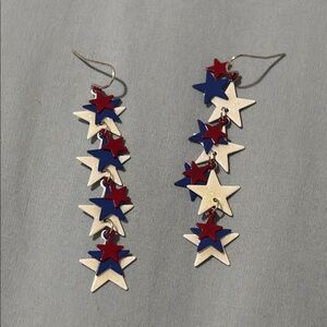 Red, White, and Blue Star Earrings